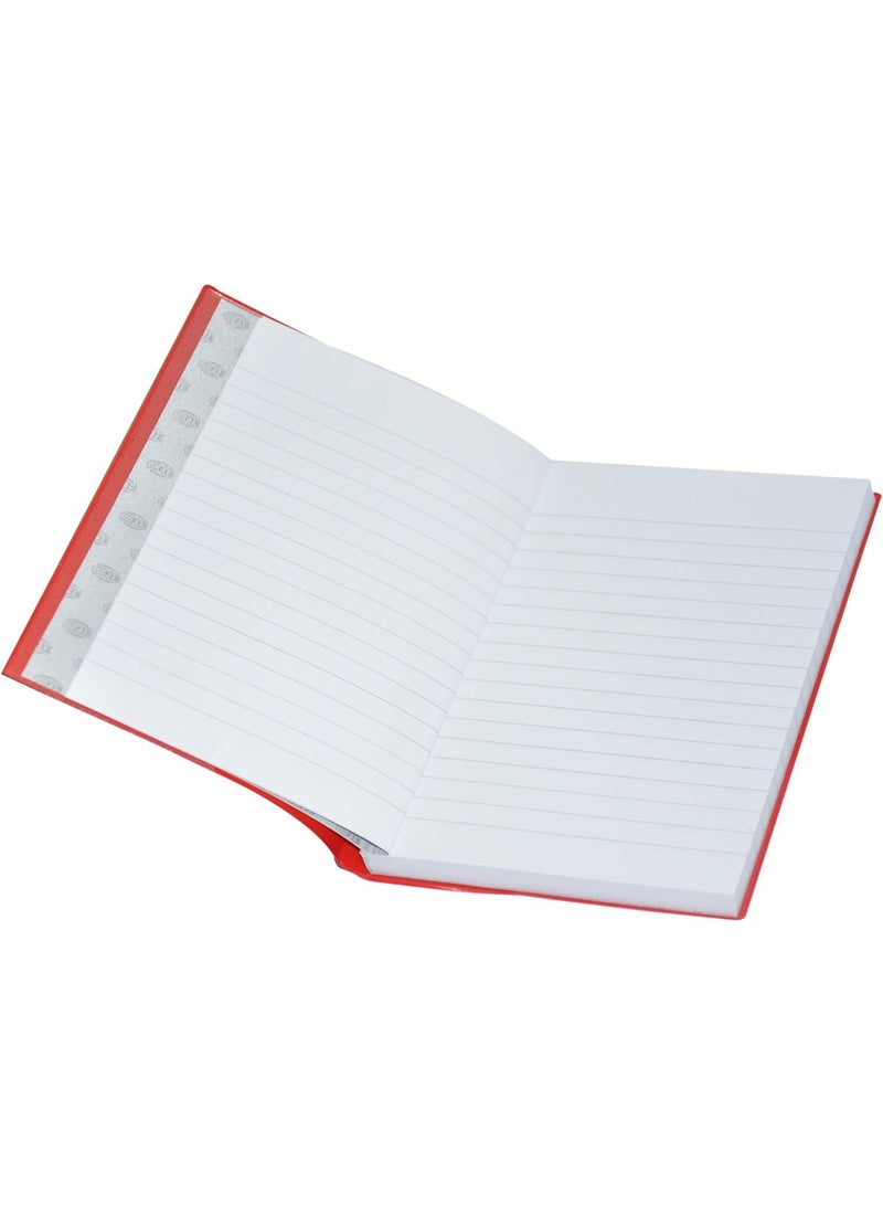 FIS PVC Cover Notebook, 96 Sheets, 192 Pages, A6 Size, Single Line, Red - FSNBA62QPVCRE, 5-Pieces - Image 2